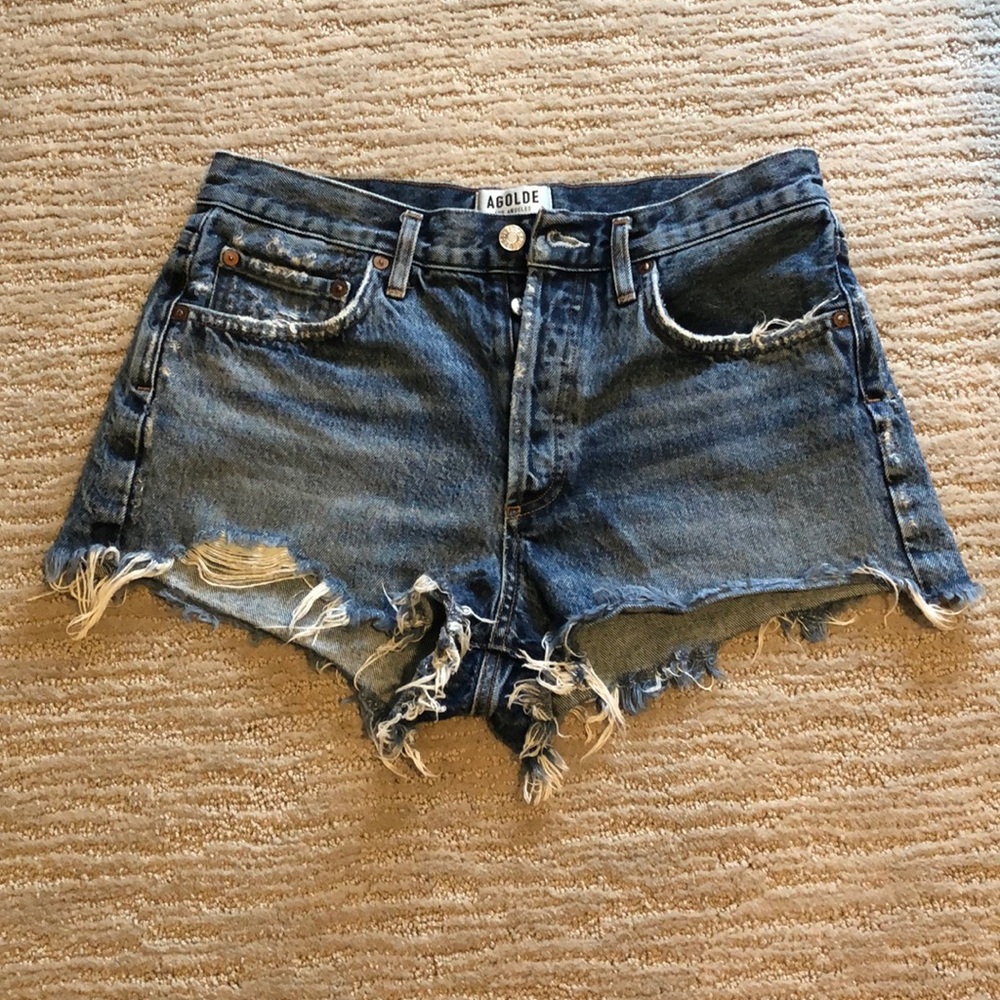 Agolde Parker Vintage Loose Fit Shorts Sz 27